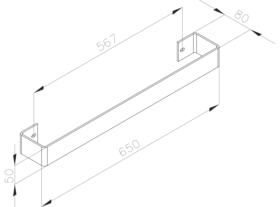 Sapho COLONNA držiak uterákov 650x80 mm, nerez mat IRPA20