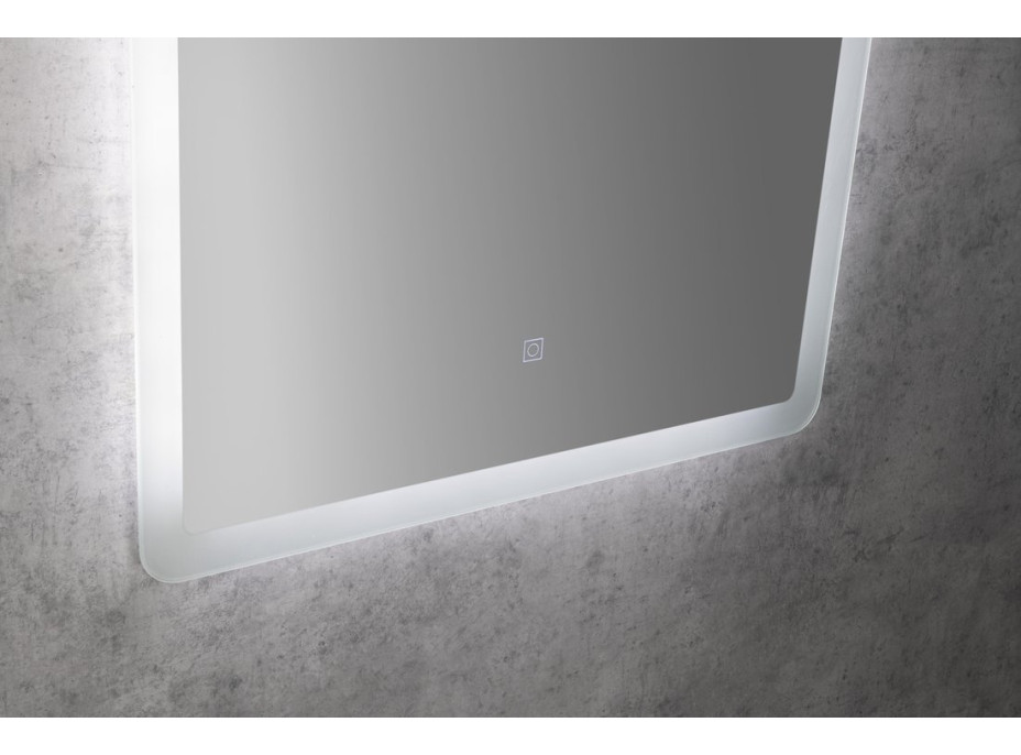 Aqualine FAGO zrkadlo s LED podsvietením 60x80cm, dotykový senzor, stmievateľné FA060