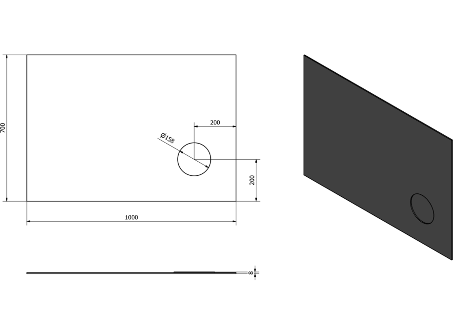 Sapho COSMETICO zrkadlo 1000x700mm, kozmetické zrkadlo MIR4