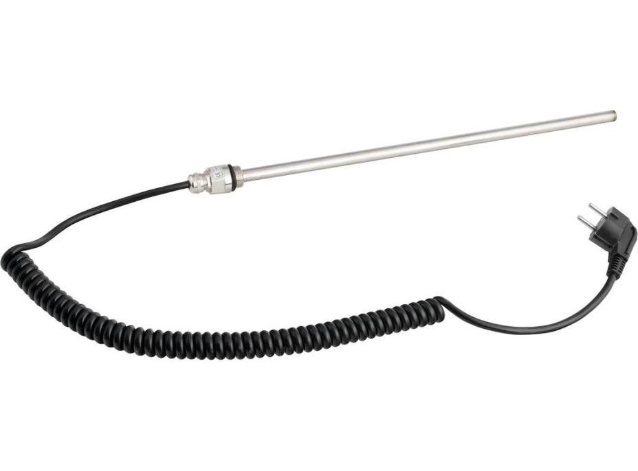 Aqualine Elektrická vykurovacia tyč bez termostatu, krútený kábel/čierna, 800 W LT90800B