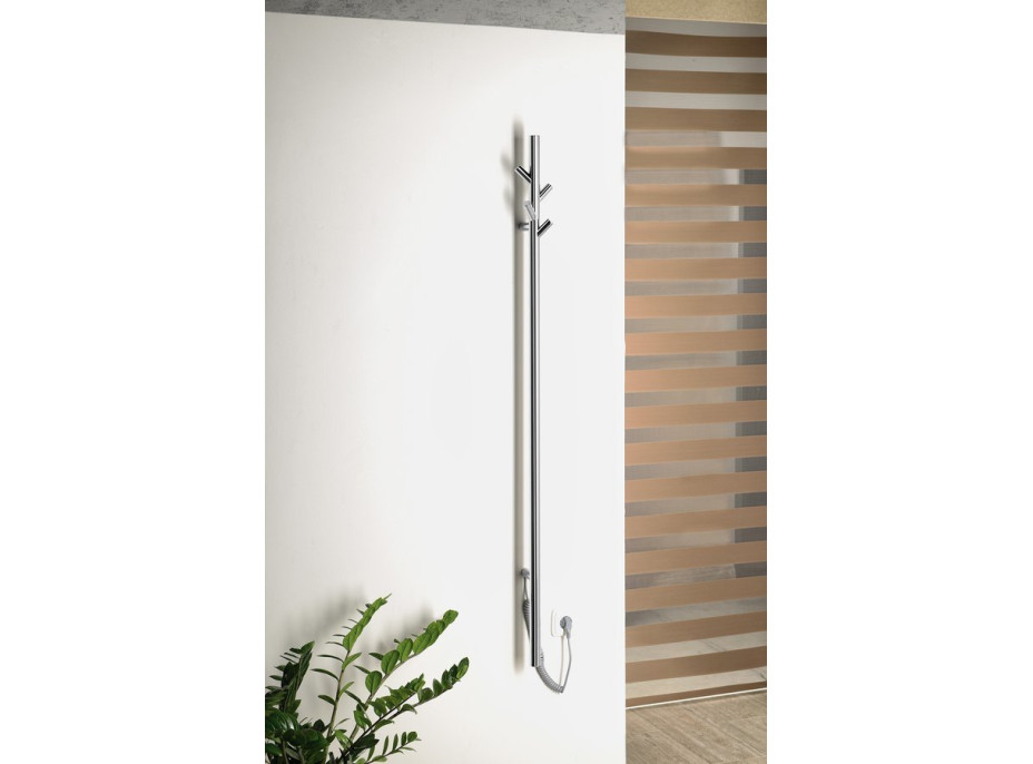 Sapho PASADOR elektrický sušiak uterákov, okrúhly, 150x1500 mm, 30 W, nerez lesk ER175V