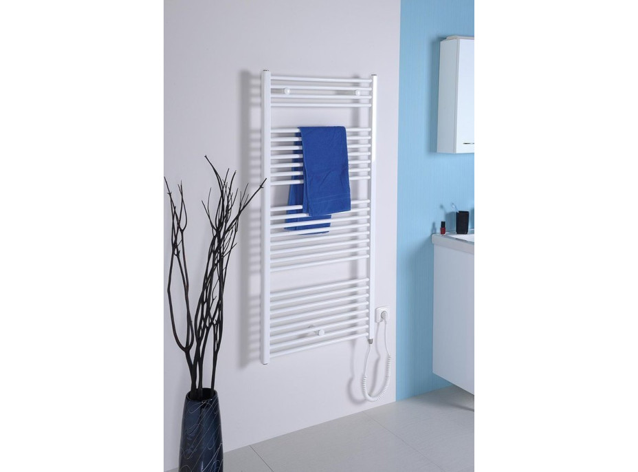 Aqualine DIRECT-E elektrické vykurovacie teleso rovné 450x960 mm, 300 W, biela ILE94T