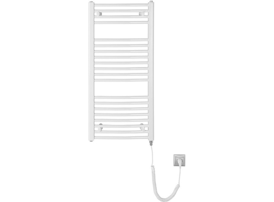 Aqualine ORBIT-E elektrické vykurovacie teleso oblé 450x960 mm, 300 W, biela ILEO94T