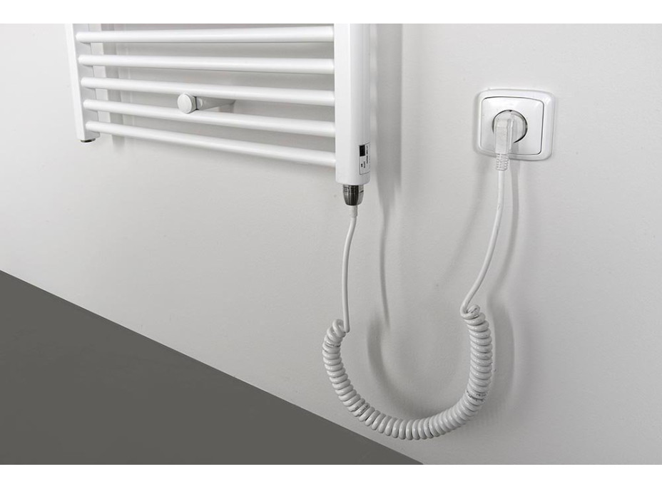 Aqualine DIRECT-E elektrické vykurovacie teleso rovné 600x1320 mm, 600 W, biela ILE36T