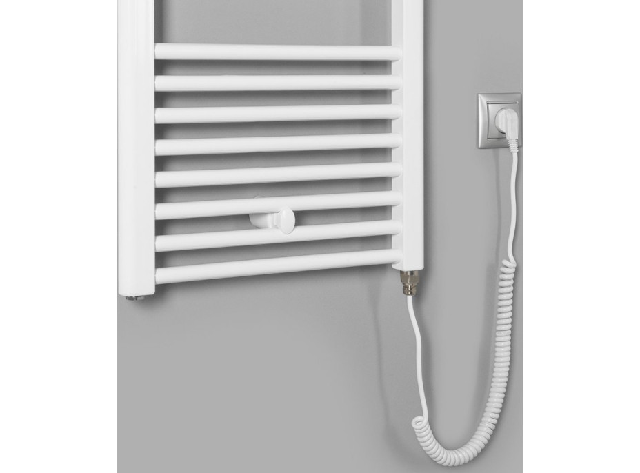 Aqualine DIRECT-E elektrické vykurovacie teleso rovné 450x1320 mm, 400 W, biela ILE34T