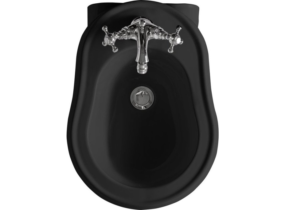 Kerasan RETRO bidet závesný 38x52cm, čierna mat 102631