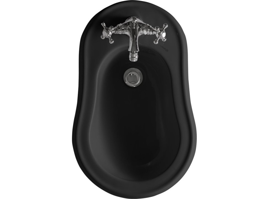 Kerasan RETRO bidet stojaci 38, 5x60cm, čierna mat 102031