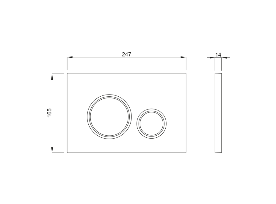 SCHWAB SCHWAB VELA ovládacie tlačidlo, 247x165 mm, biela lesk P47-0130-0253