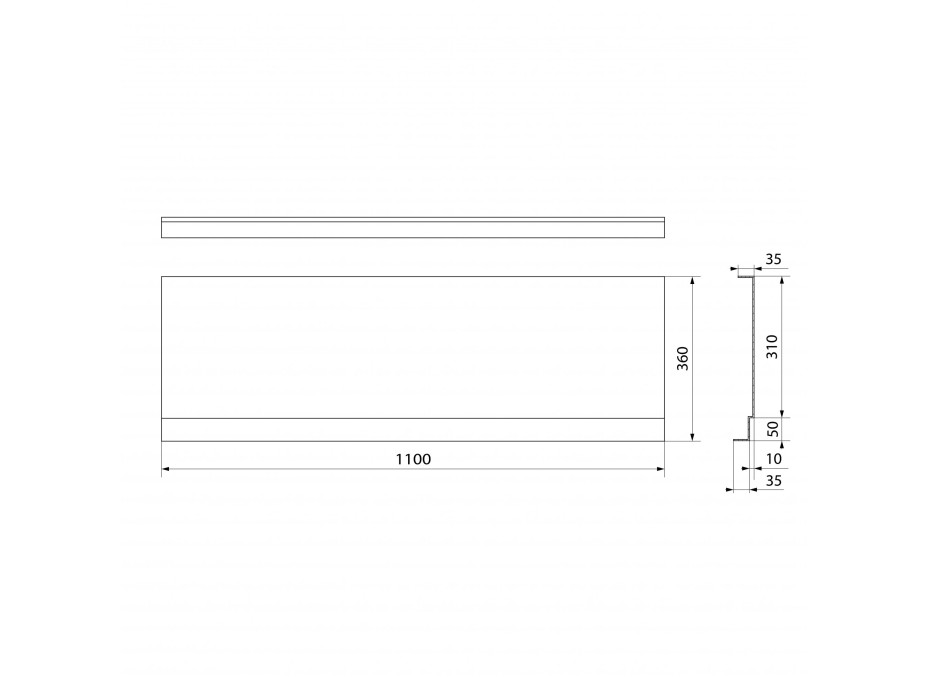 Polysan DEEP PLAIN NIKA panel 110x36cm 84872