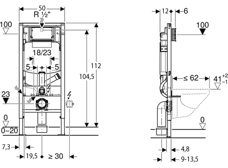 Geberit GEBERIT DUOFIX podomietková nádržka Sigma 12cm, na odsávanie zápachu 111.364.00.5