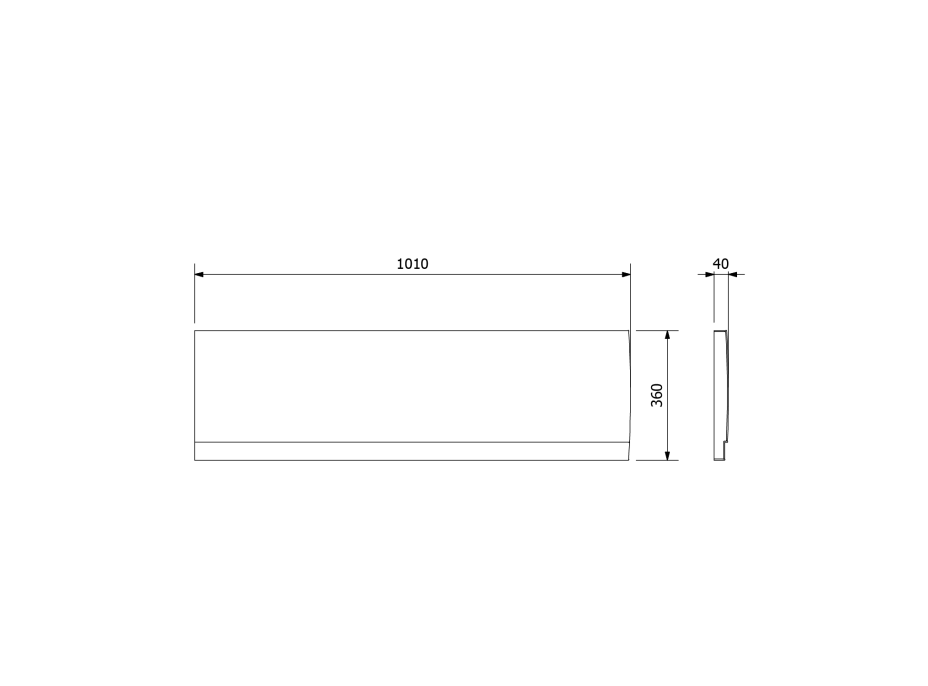 Polysan DEEP PLAIN čelný panel 100x36cm, ľavý 83626