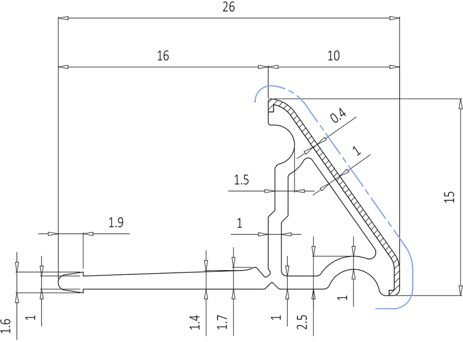 Polysan Krycia lišta pre vane a vaničky, 1200x1000mm, 2x roh, 2x zakončenie, biela 91021