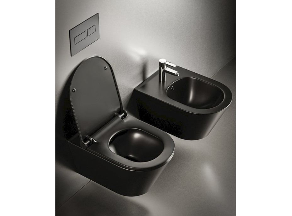 Sapho AVVA bidet závesný 35, 5x53 cm, čierna mat 100324-110