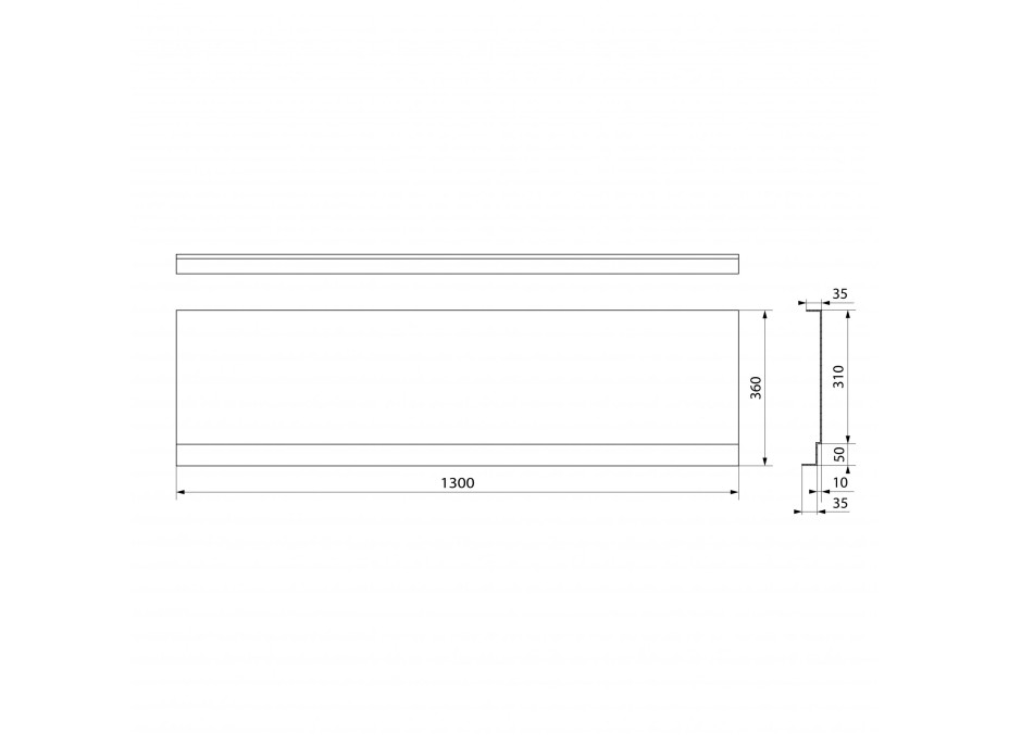 Polysan DEEP PLAIN NIKA panel 130x36cm 72956