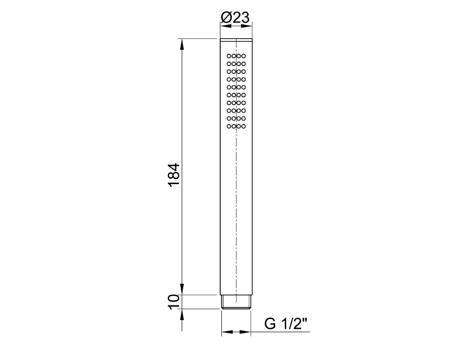 Sapho MINIMAL ručná sprcha, 184mm, nerez mat MI097