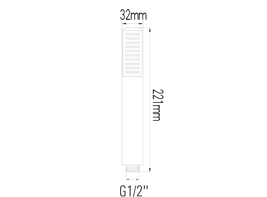 Sapho Ručná sprcha, 221mm, ABS/chróm SK190