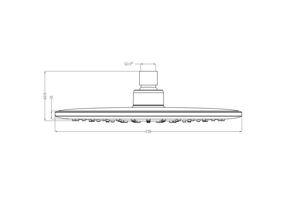 Bruckner Hlavová sprcha, priemer 230mm, ABS/chróm 621.300.1