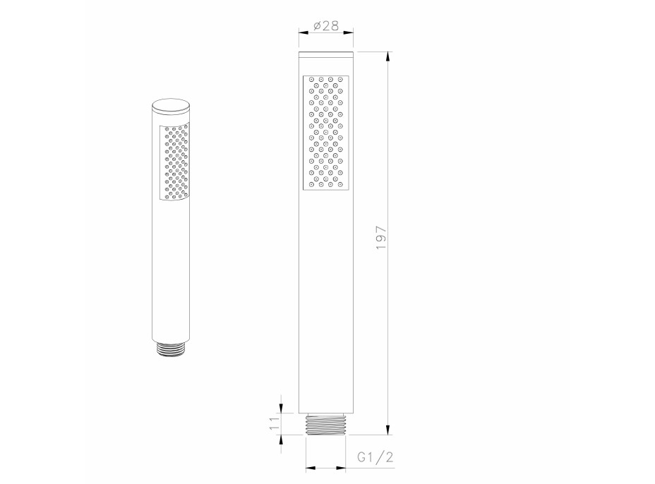 Sapho Ručná sprcha, 185mm, zlato mat DO219