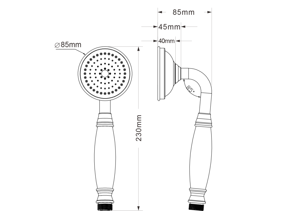 Sapho DREAMART ručná sprcha, 230mm, chróm DOC148