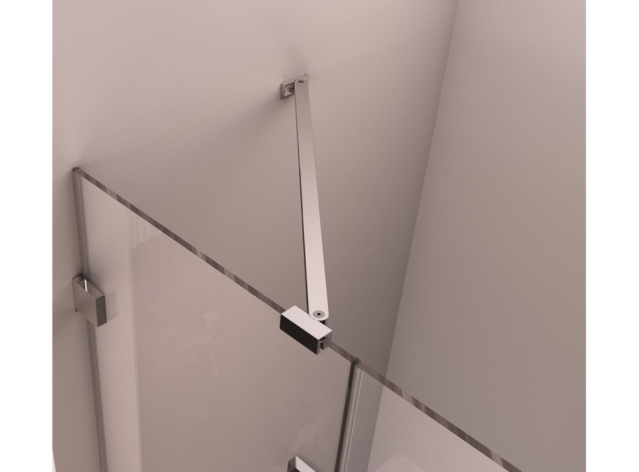 Polysan FORTIS EDGE sprchové dvere do niky 900mm, číre sklo, pravé FL1690R