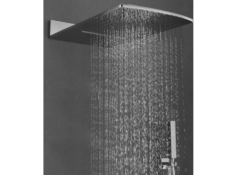 Sapho Nástenná hlavová sprcha s kaskádou 600x320mm, chróm DC456