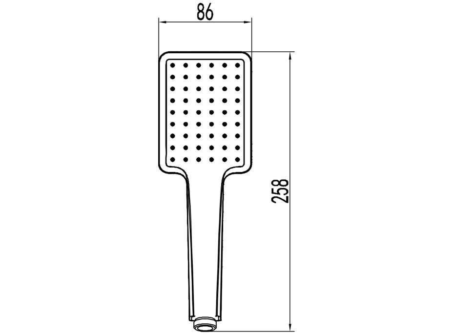 Sapho Ručná sprcha, 258mm, ABS/čierna mat SK776