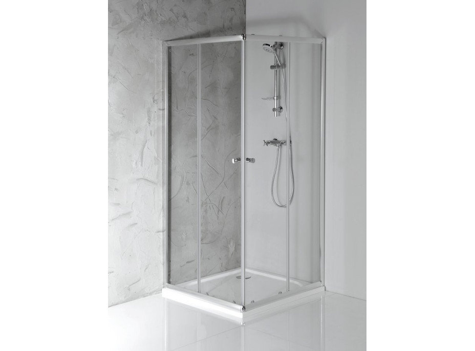 Aqualine AGGA štvorcová sprchová zástena 900x900mm, číre sklo HLF909Y