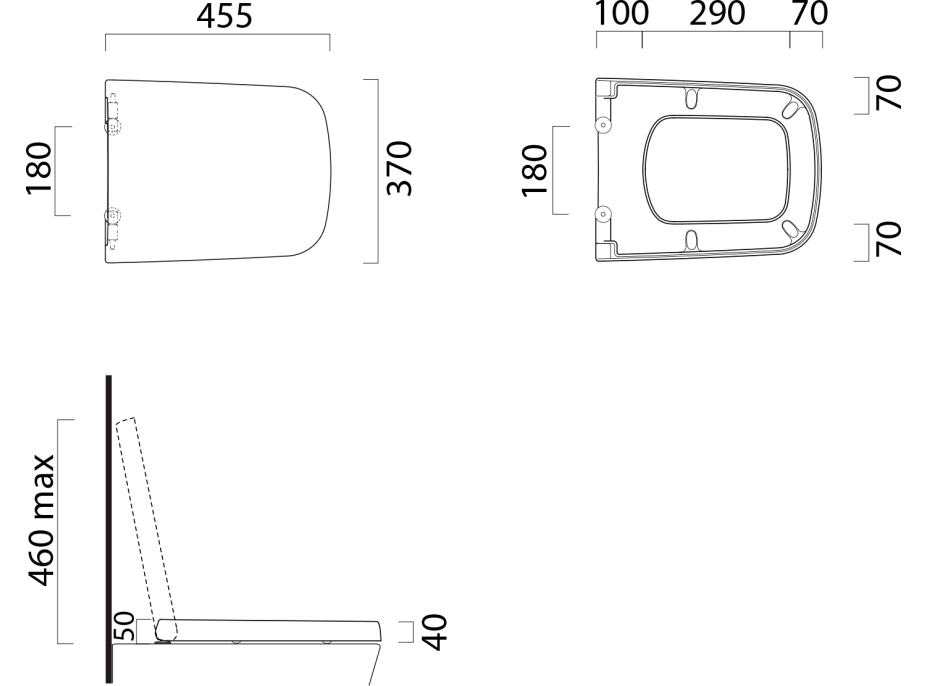 GSI SAND WC sedátko, biela/chróm MS9011