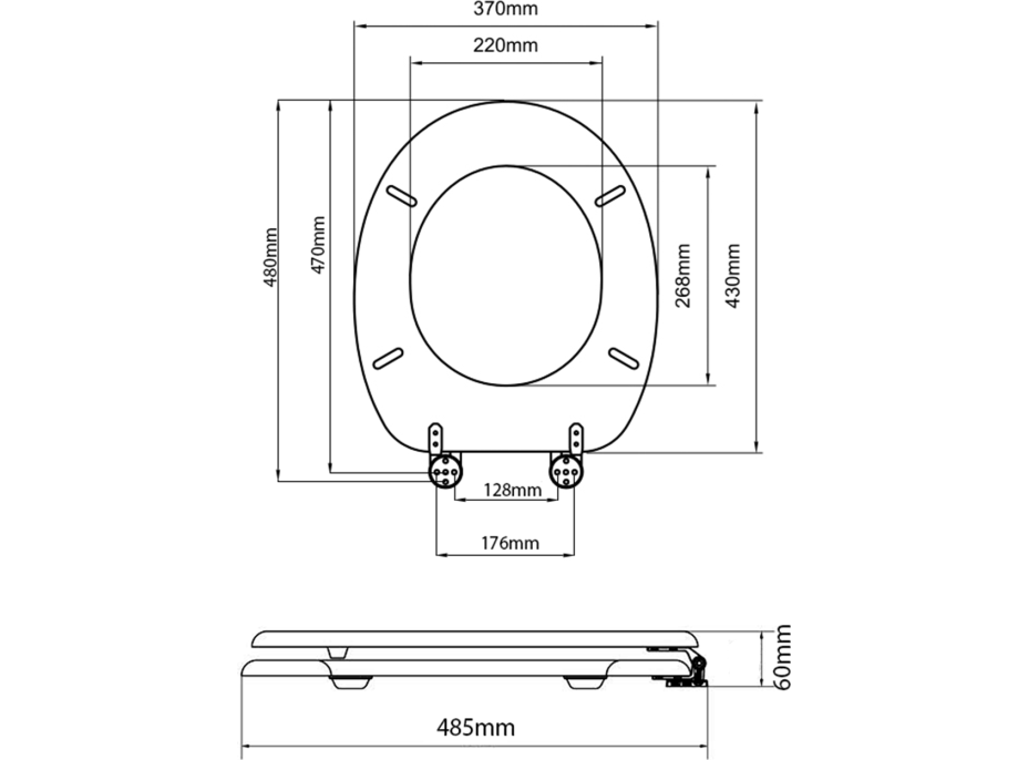 Aqualine AQUALINE WC sedátko, čerešňa 1705-12