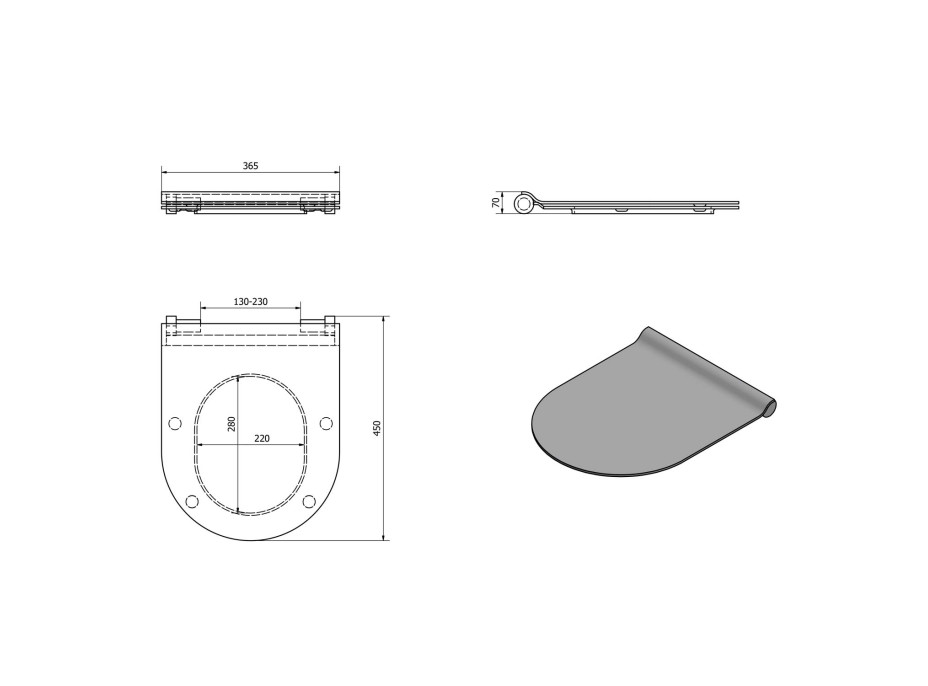 GSI PURA WC sedátko, SLIM, Soft Close, ghiaccio mat/chróm MS86CSN15