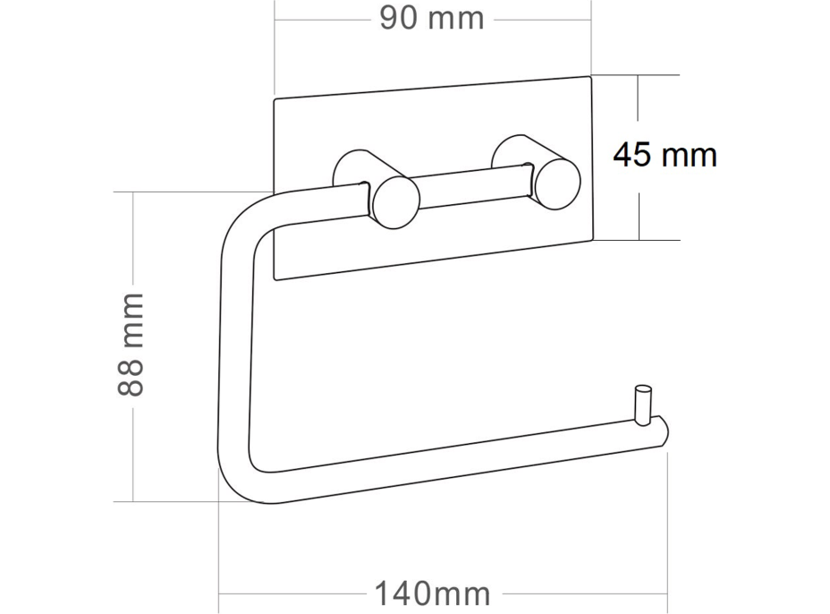Sapho Samolepiaci držiak toaletného papiera, nerez mat 33207