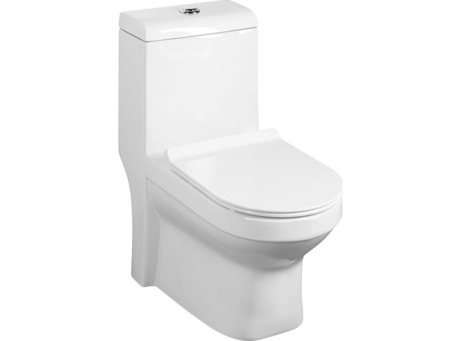 Sapho HUBERT WC kombi, spodný/zadný odpad, biela PB304