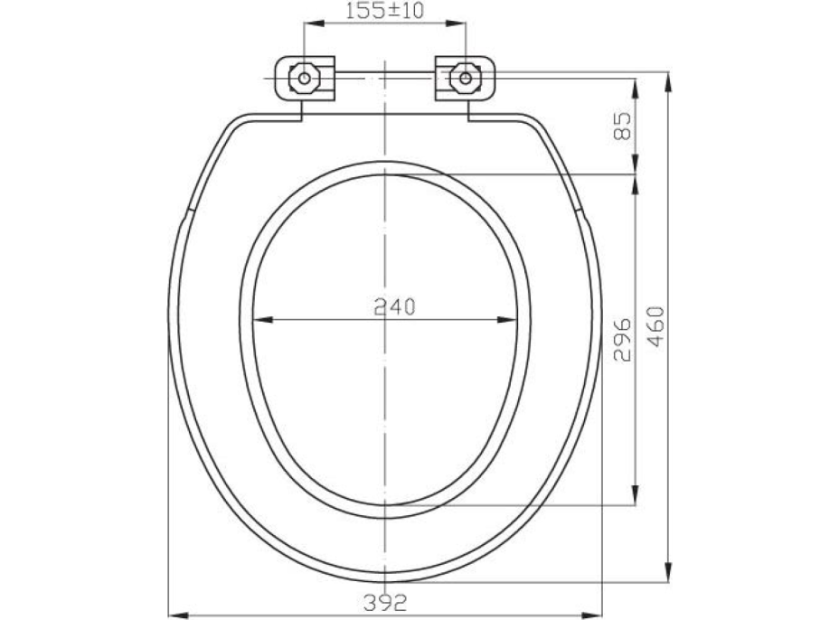 Aqualine HELENA WC sedátko, biela 3550