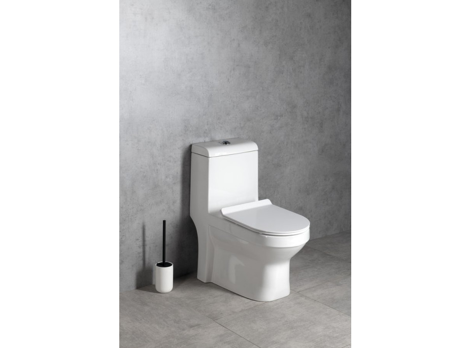 Sapho HUBERT WC kombi, spodný/zadný odpad, biela PB304