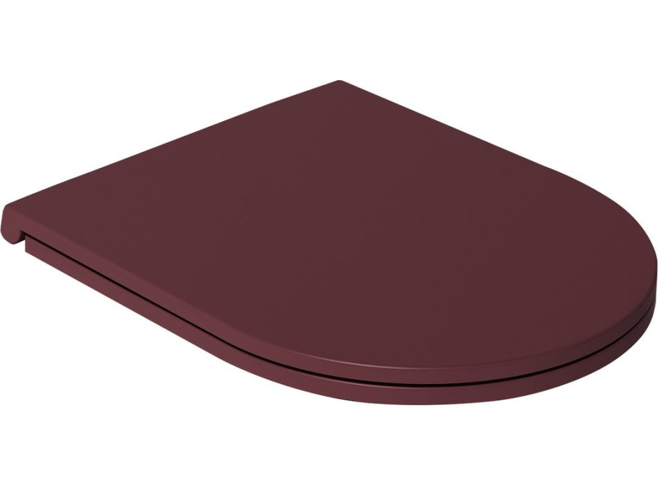 Isvea INFINITY WC sedátko, SLIM, odnímateľné, Soft Close, maroon red 40KF0543I-S