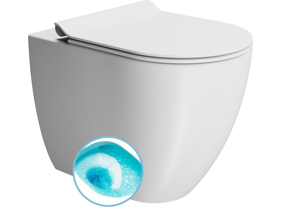 GSI PURA WC misa stojaca, Swirlflush, 36x55cm, spodný/zadný odpad, biela dual-mat 880309