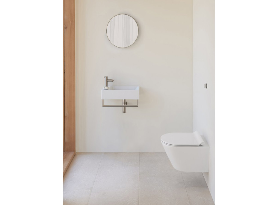 GSI KUBE X závesná WC misa, Swirlflush, 36x50cm, biela dual-mat 941609