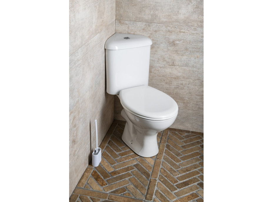 Aqualine CLIFTON rohové WC kombi, dvojtlačítko 3/6l, zadný/spodný odpad, biela FS1PK