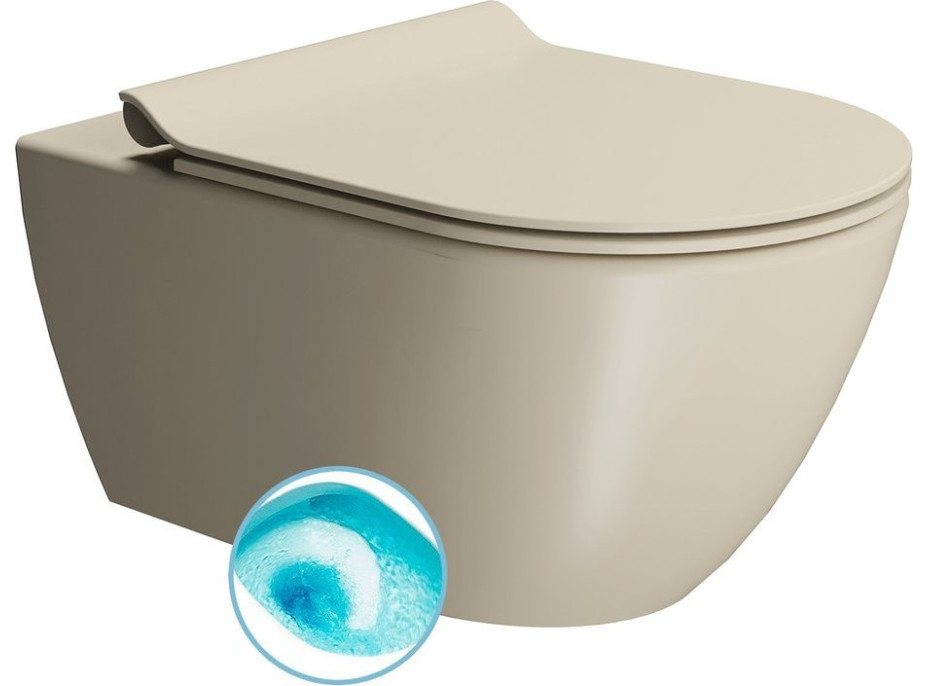 GSI PURA závesná WC misa, Swirlflush, 36x55cm, creta dual-mat 881508