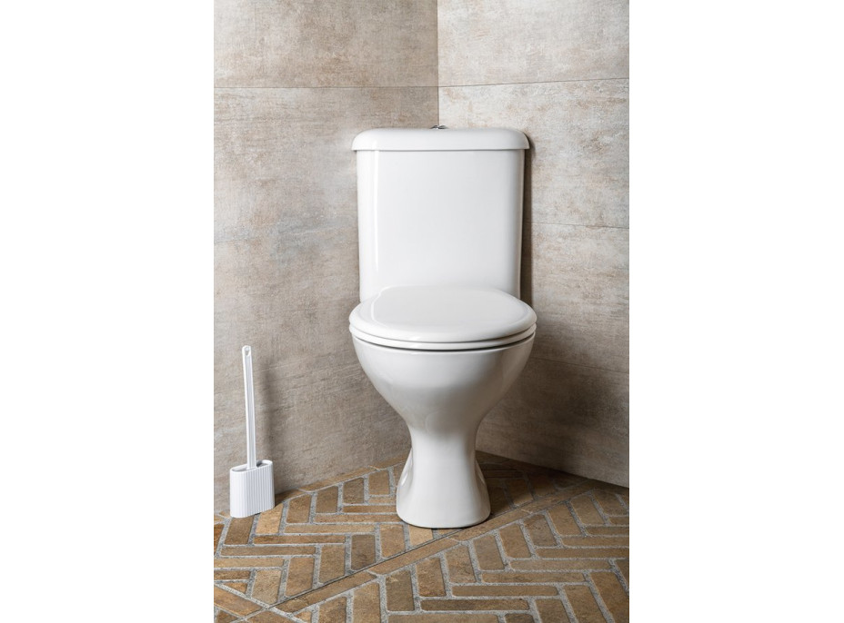 Aqualine CLIFTON rohové WC kombi, dvojtlačítko 3/6l, zadný/spodný odpad, biela FS1PK