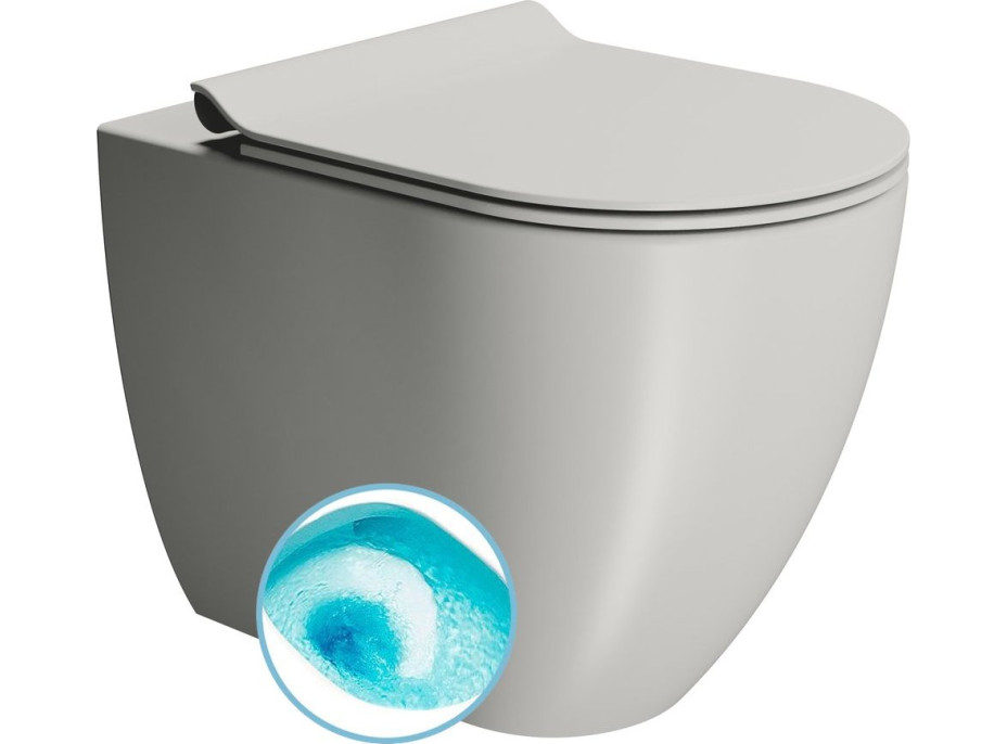 GSI PURA WC misa stojaca, Swirlflush, 36x55cm, spodný/zadný odpad, cenere dual-mat 880317