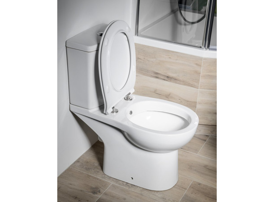 Sapho KAIRO CLEANWASH WC kombi s bidet. spŕškou, zadný odpad, biela PC106