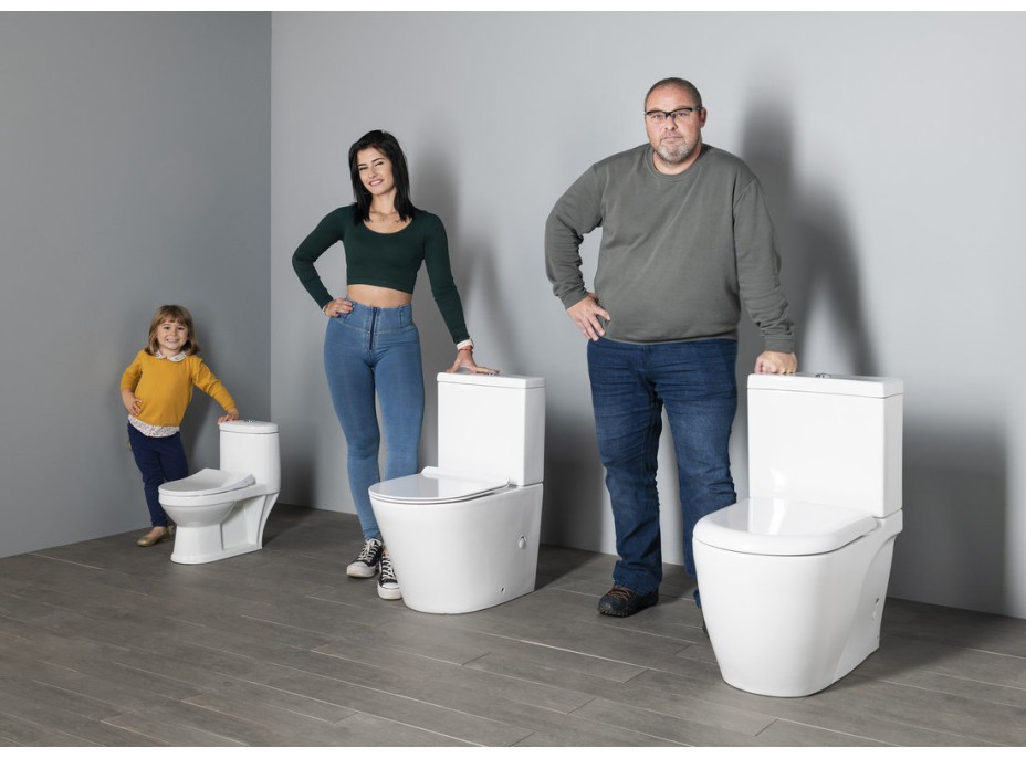 Aqualine PETIT WC kombi detské, zadný/spodný odpad, biela PT520