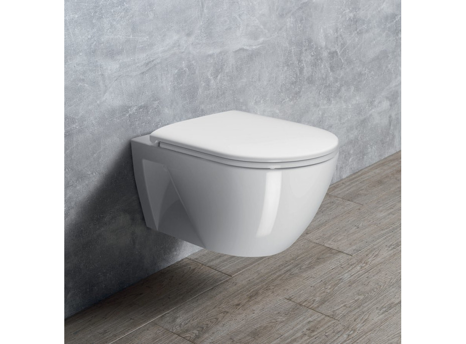 GSI PURA ECO závesná WC misa, Swirlflush, 36x55cm, biela ExtraGlaze 880711