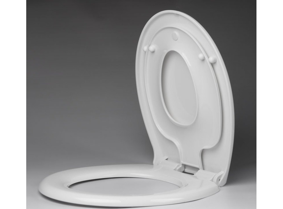 Aqualine WC sedátko s integrovaným detským sedátkom, Soft Close, biela FS125