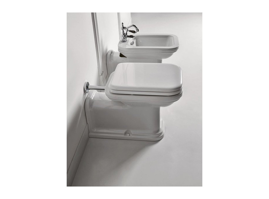 Kerasan WALDORF WC misa stojaca, 37x65cm, spodný/zadný odpad, biela 411601