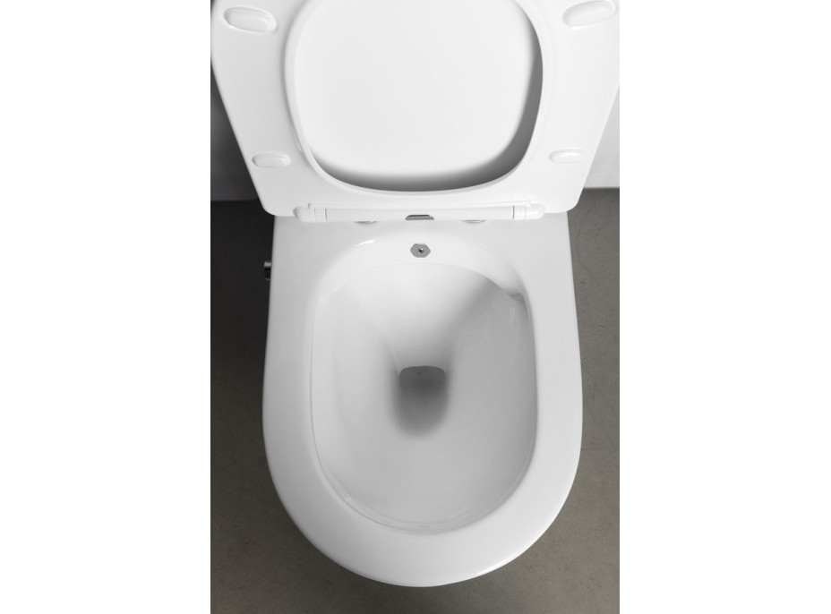 Sapho PACO CLEANWASH WC kombi, integrovaná batéria a bidet. spŕška, spodný/zadný odpad, biela PC1012RX