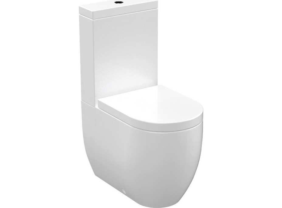 Kerasan FLO WC kombi misa 36x60cm, spodný/zadný odpad, biela 311701