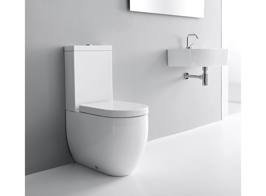 Kerasan FLO WC kombi misa 36x60cm, spodný/zadný odpad, biela 311701