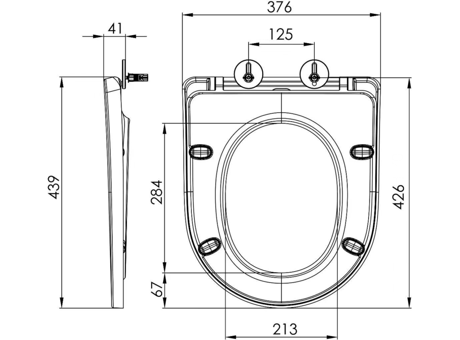 Bruckner LEON WC sedátko, Slim, Soft Close, duroplast, biela 301.307.4